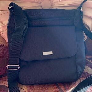 Baggallini Purple Leopard-Print Crossbody Bag